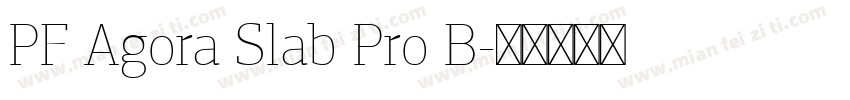 PF Agora Slab Pro B字体转换